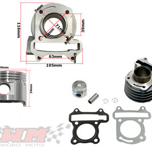 Rolleri silindri komplekt 50cc 4takti hiina